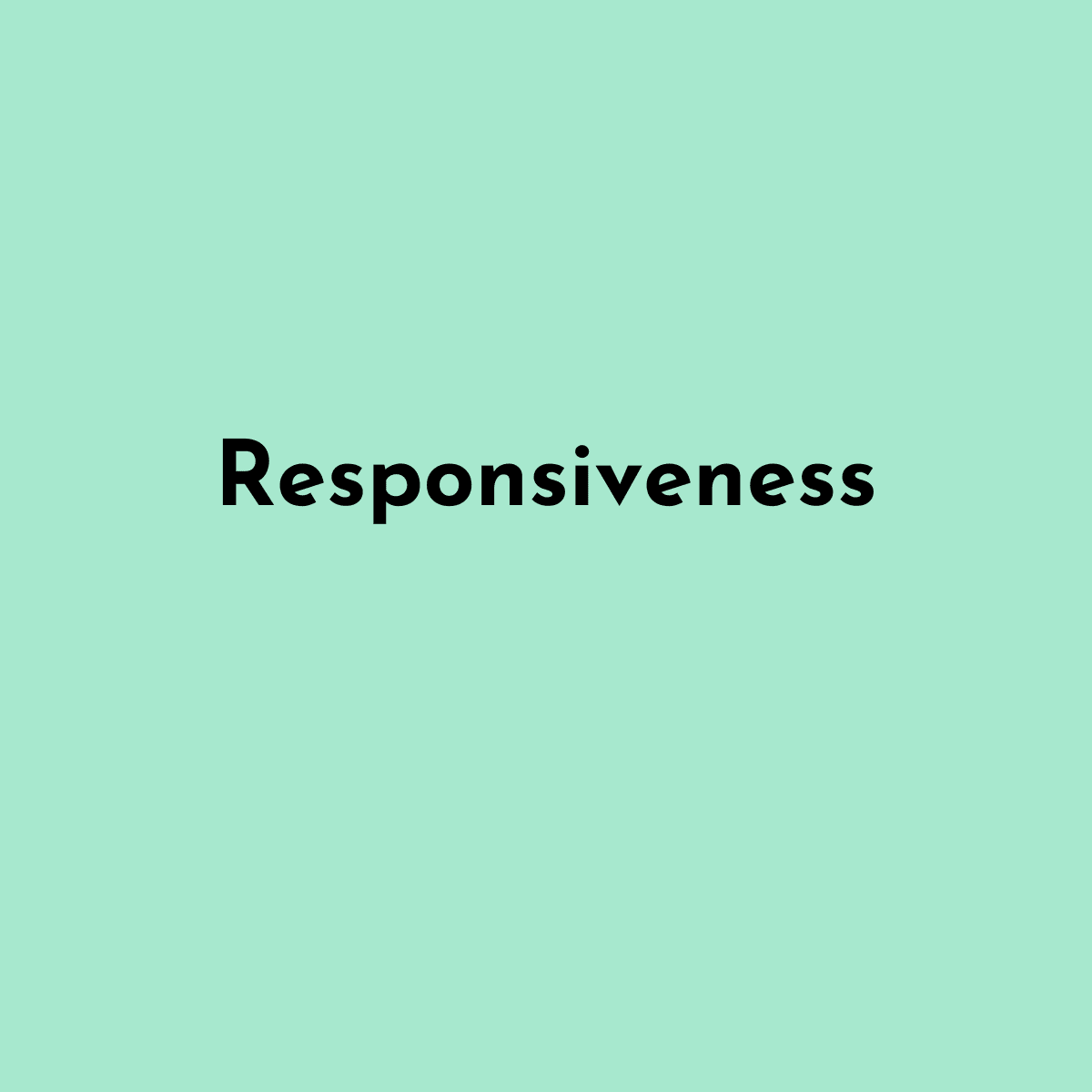 Bild zeigt Text: "Responsiveness"